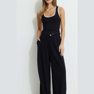 Dynamite | Pleated Linen Pants | Size 14 | Wide Leg